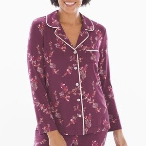 NEW Soma Embraceable Printed Long Sleeve Floral Pajama Top